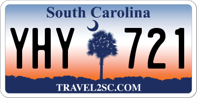 SC license plate YHY721