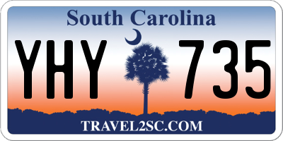 SC license plate YHY735