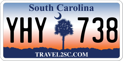 SC license plate YHY738