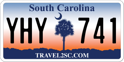 SC license plate YHY741