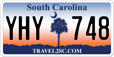 SC license plate YHY748