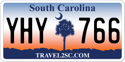 SC license plate YHY766