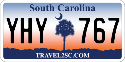 SC license plate YHY767