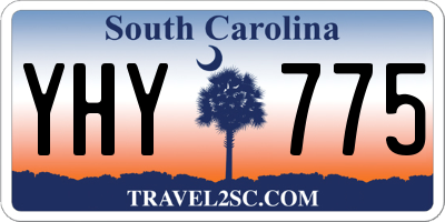 SC license plate YHY775
