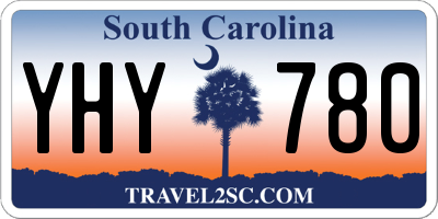 SC license plate YHY780