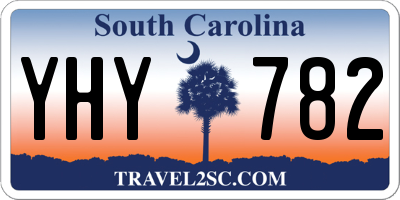 SC license plate YHY782