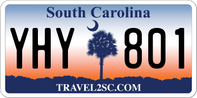 SC license plate YHY801