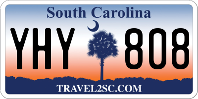 SC license plate YHY808