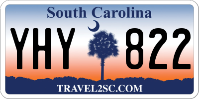 SC license plate YHY822