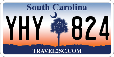 SC license plate YHY824