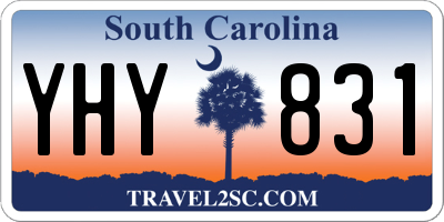 SC license plate YHY831