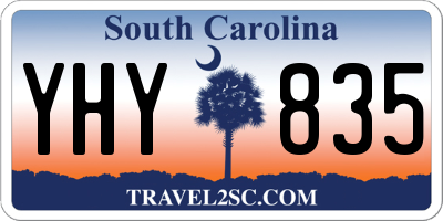 SC license plate YHY835