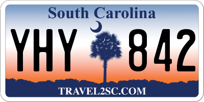 SC license plate YHY842