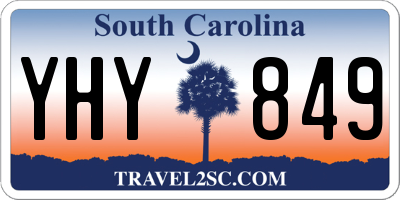 SC license plate YHY849