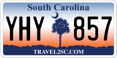 SC license plate YHY857