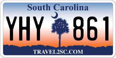 SC license plate YHY861