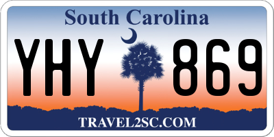 SC license plate YHY869