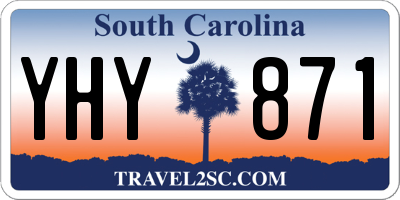 SC license plate YHY871