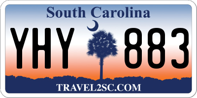 SC license plate YHY883