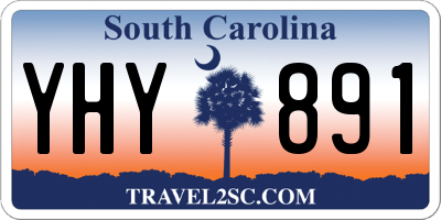 SC license plate YHY891