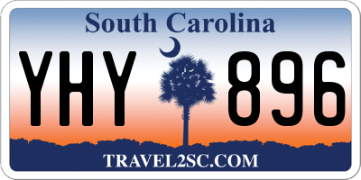 SC license plate YHY896