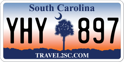 SC license plate YHY897