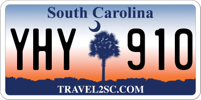 SC license plate YHY910