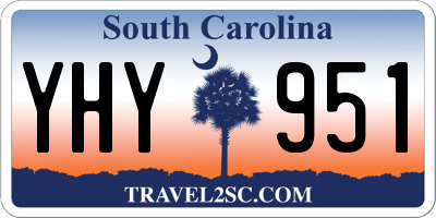 SC license plate YHY951