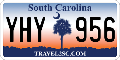 SC license plate YHY956