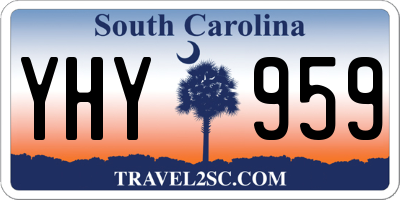 SC license plate YHY959