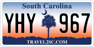 SC license plate YHY967