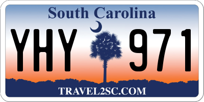 SC license plate YHY971