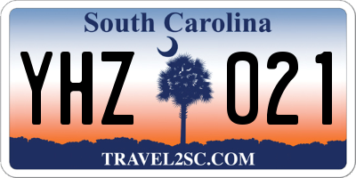 SC license plate YHZ021