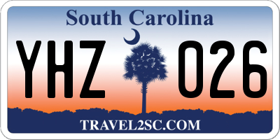 SC license plate YHZ026