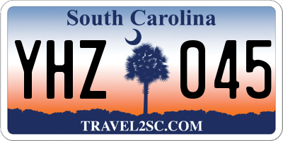 SC license plate YHZ045