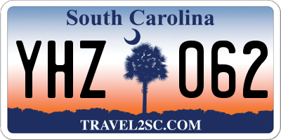 SC license plate YHZ062