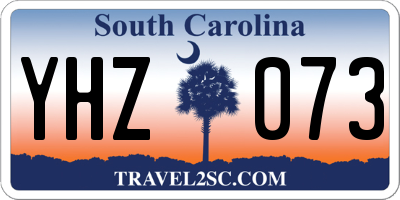 SC license plate YHZ073