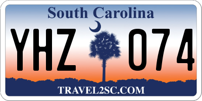 SC license plate YHZ074