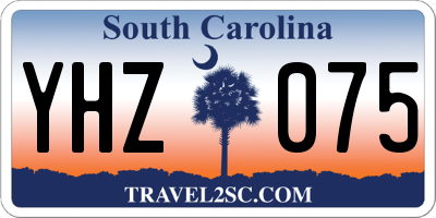 SC license plate YHZ075