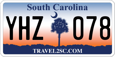 SC license plate YHZ078