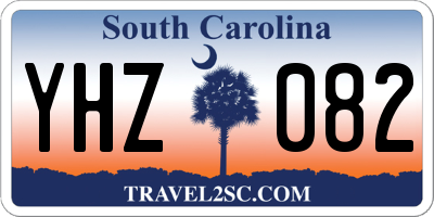 SC license plate YHZ082