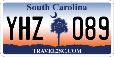 SC license plate YHZ089