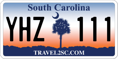 SC license plate YHZ111