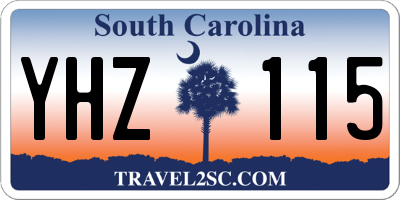 SC license plate YHZ115