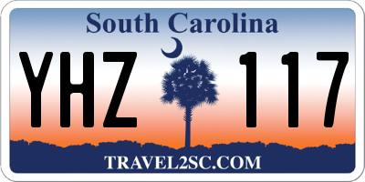SC license plate YHZ117