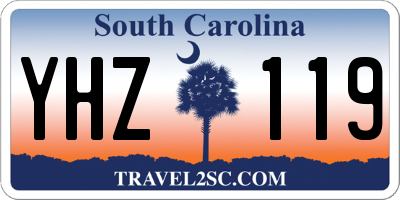 SC license plate YHZ119
