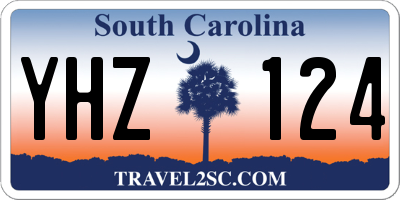 SC license plate YHZ124