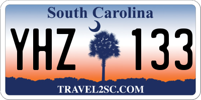 SC license plate YHZ133