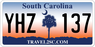 SC license plate YHZ137
