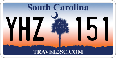 SC license plate YHZ151